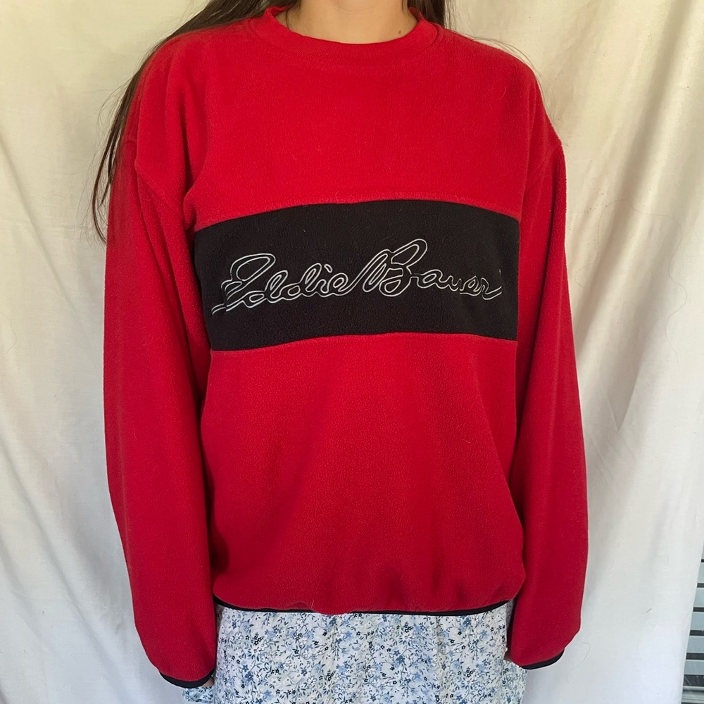 Eddie Bauer Red Crewneck Sweater